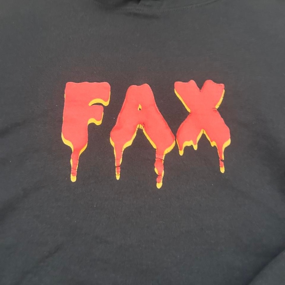 FAX‎ black hoodie with red logo - Picture 3 of 3